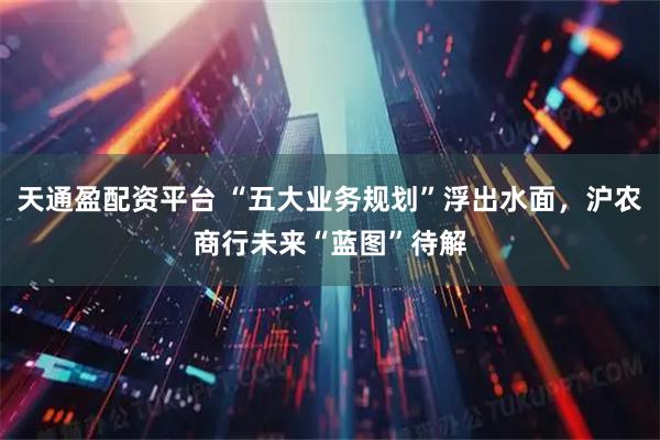 天通盈配资平台 “五大业务规划”浮出水面，沪农商行未来“蓝图”待解
